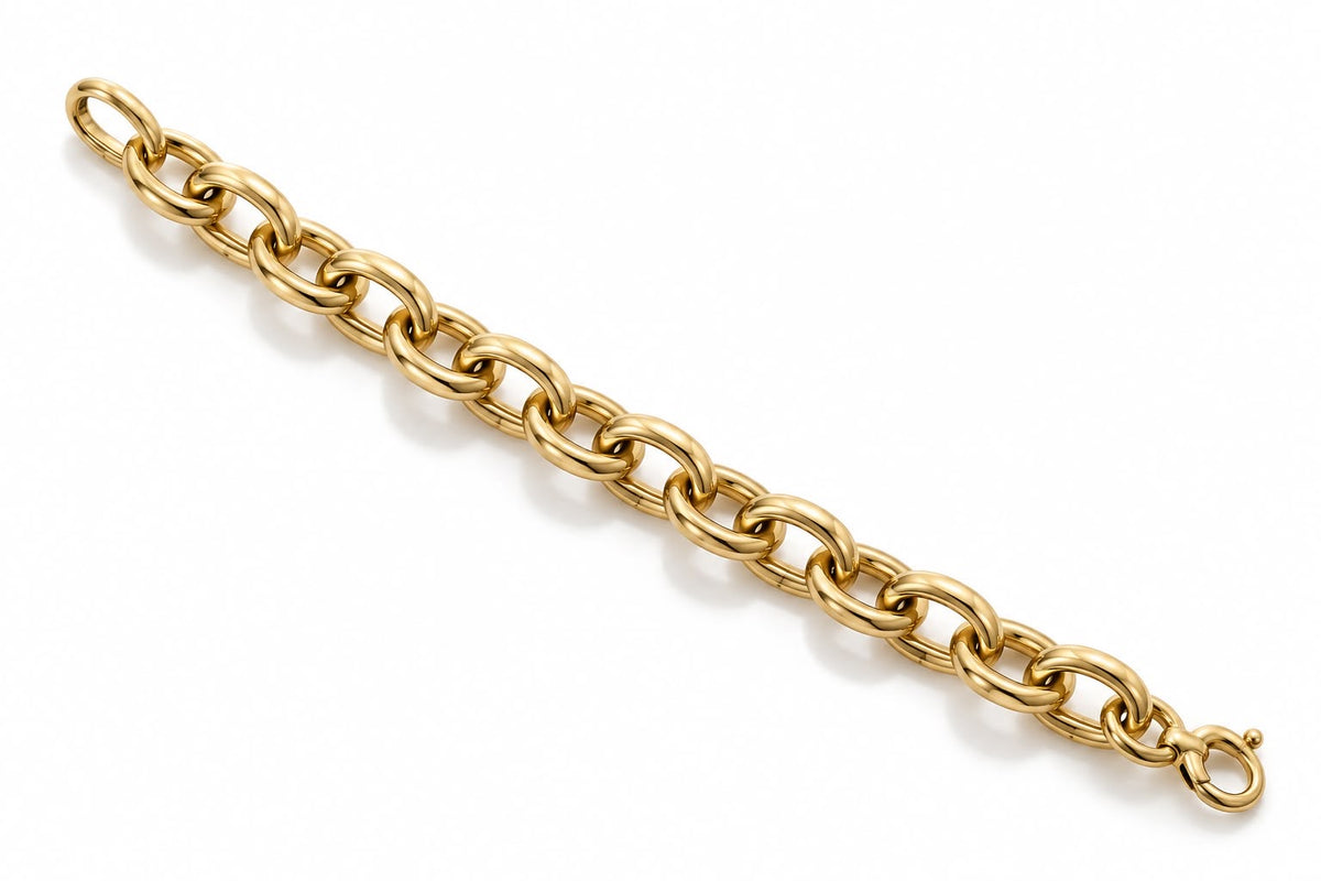 Chunky Chain Bracelet in 14k Yellow Gold