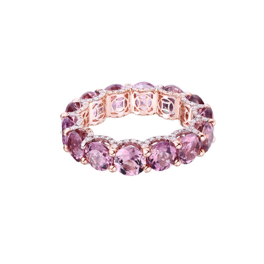 Pink tourmaline deals eternity band