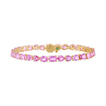 Multishape Pink Sapphire Tennis Bracelet