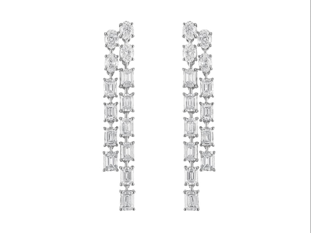 Diamond Double Drop Earrings