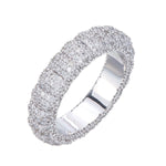Fluted Pave Diamond Ring