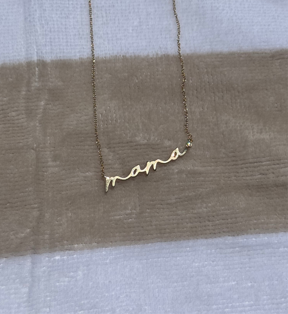 Mama Cursive Necklace