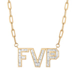 Diamond Baguette Bold Initials Pendant