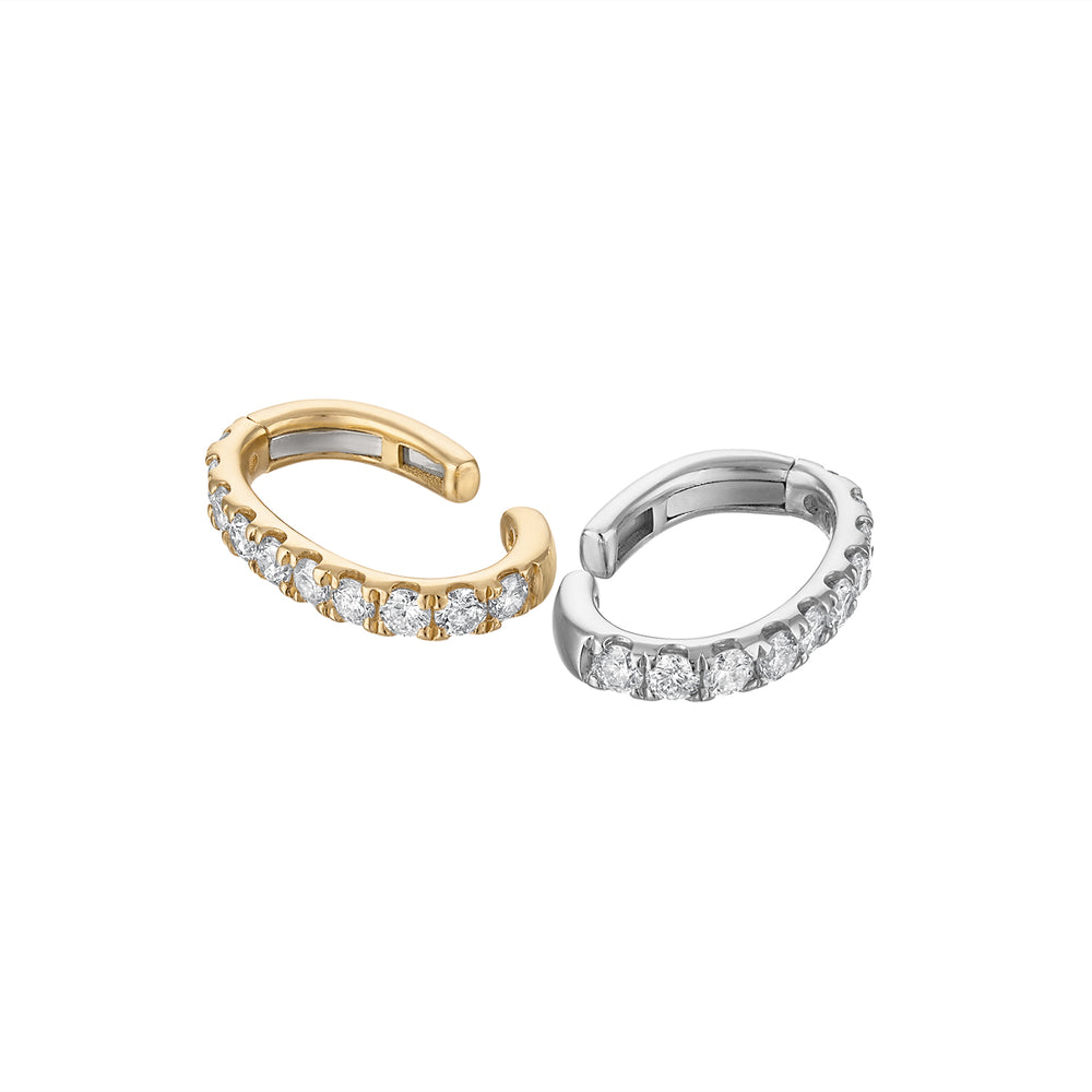 Diamond Oval Ear Cuff
