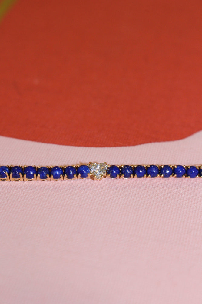 Cabochon Tennis Bracelet with Diamond