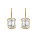 Emerald Cut Diamond Drop Earrings