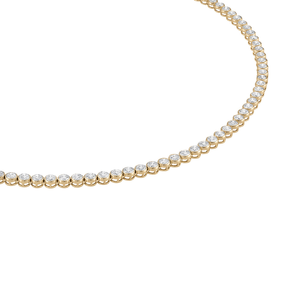 Bezel Set Diamond Tennis Necklace