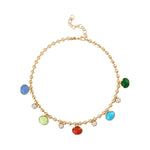 Mixed Cabochon Gemstones Necklace