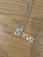 Diamond Baguette Bold Initials Pendant