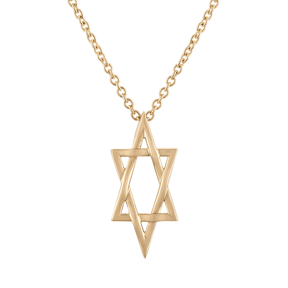 Gold Elongated Maguen David