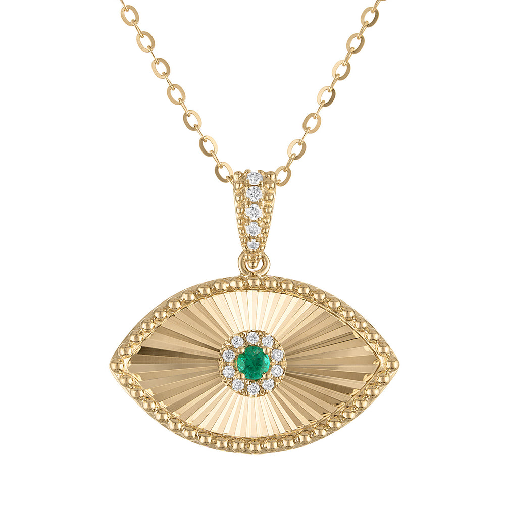 Gold Evil Eye Medallion