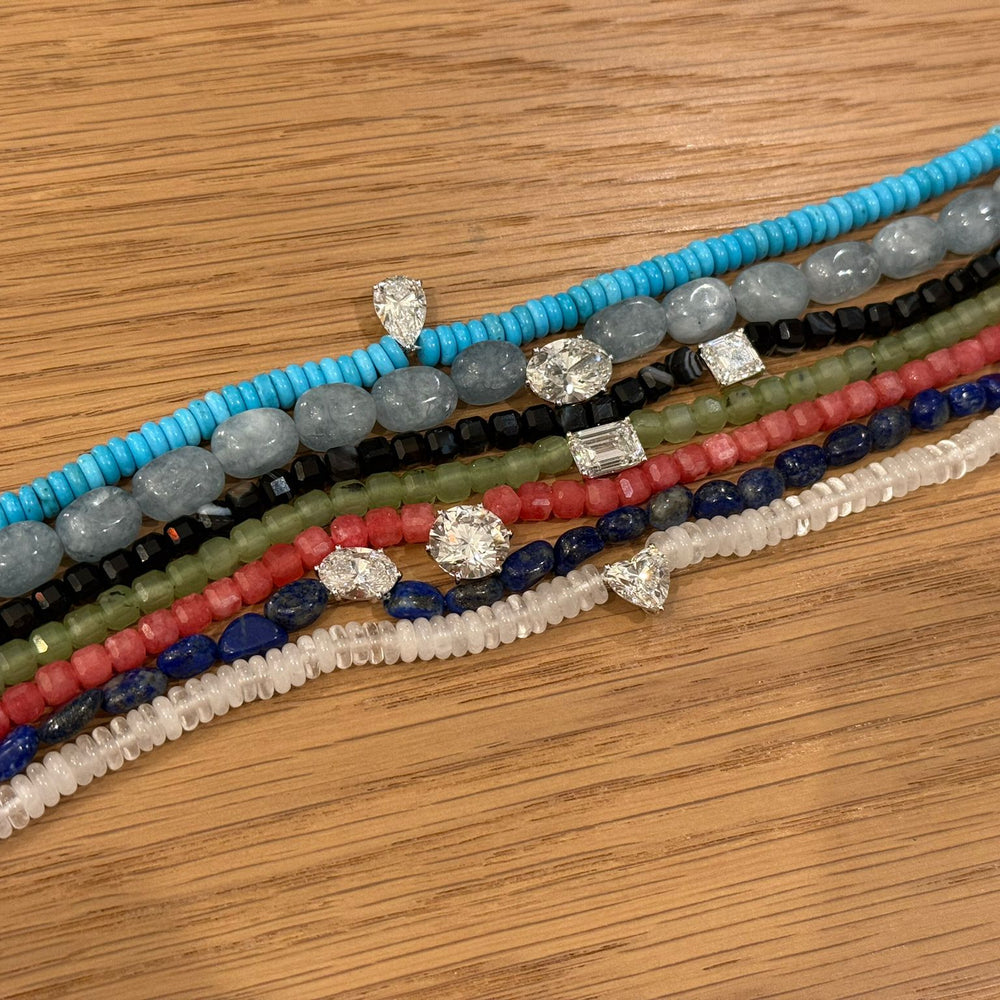 Puka Luxe Diamond Beaded Necklace