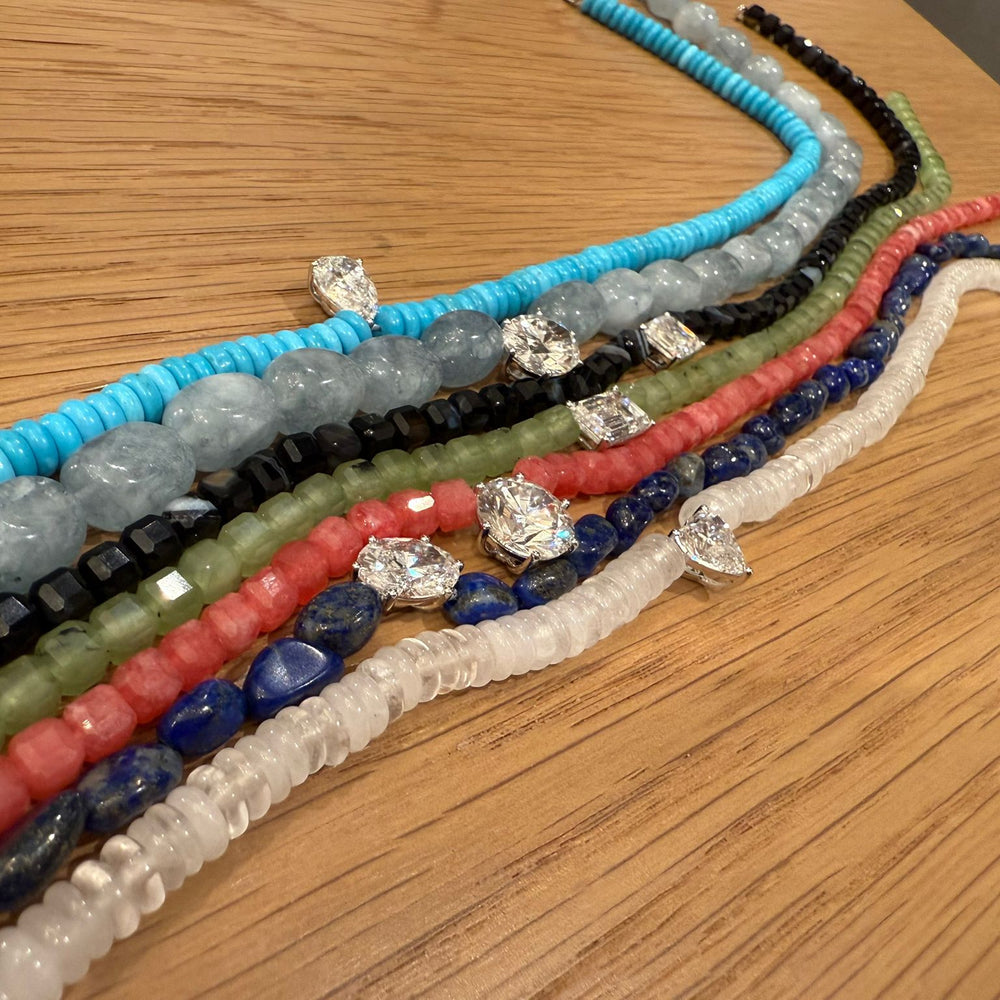 Puka Luxe Diamond Beaded Necklace