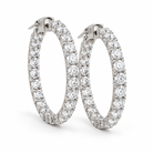Classic Inside Out Lab Diamond Hoops