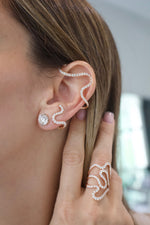 Wavy Diamond Ear Cuff