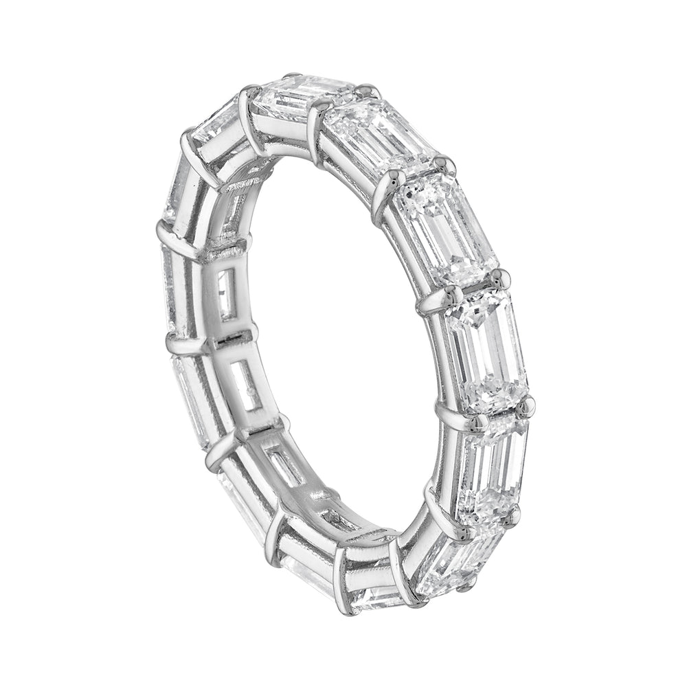 Emerald Cut Horizontal Eternity Band