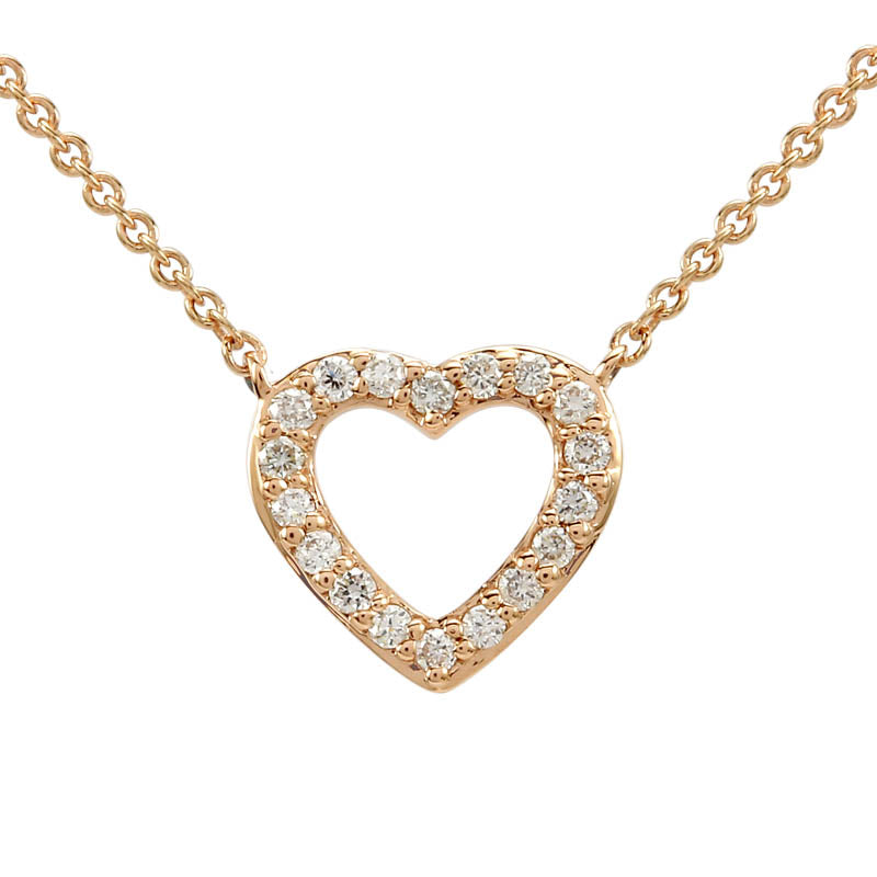 Diamond Hollow Heart Necklace