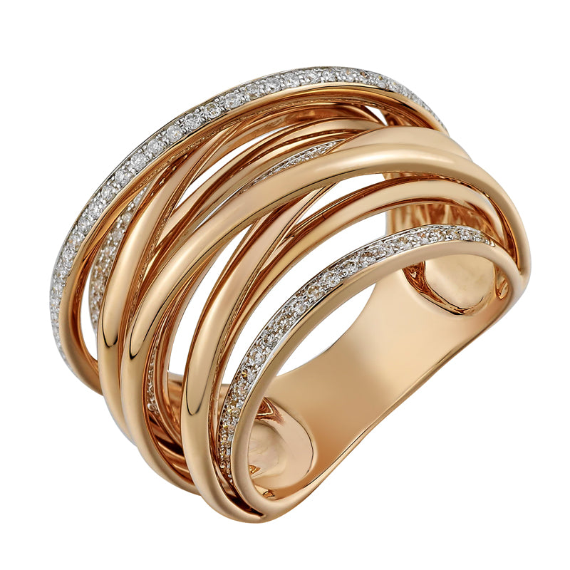 Chunky Gold and Diamond Ring