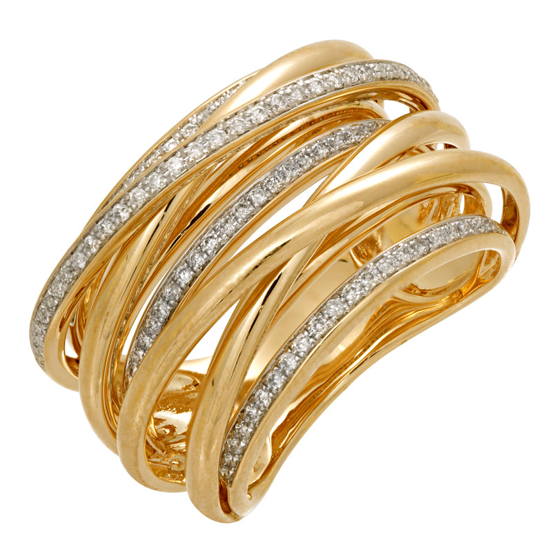 Chunky Gold and Diamond Ring