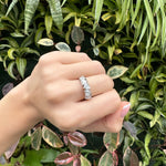 Diamond Hearts Halfway Ring