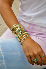 Multishape Pastel Goldstone™ Bracelet
