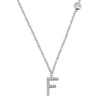 Diamond Initial and Drop Necklace