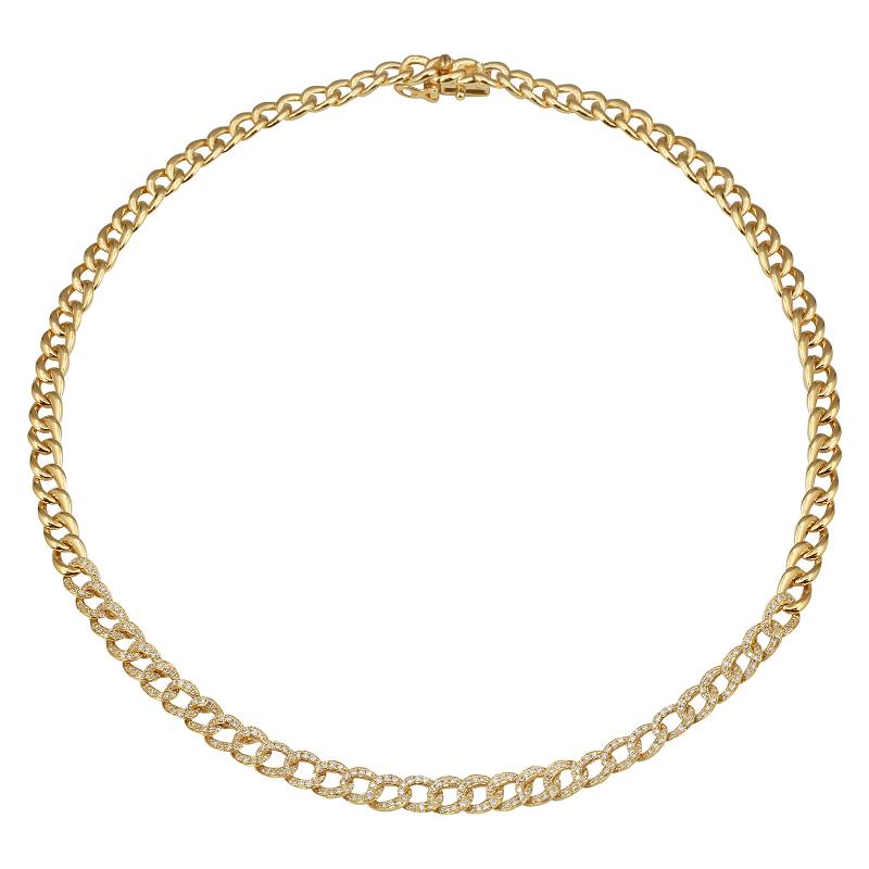 Gold Link Diamond Necklace