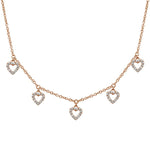Diamond Hearts Necklace
