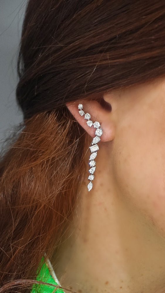 Multishape Diamond Drop Earrings