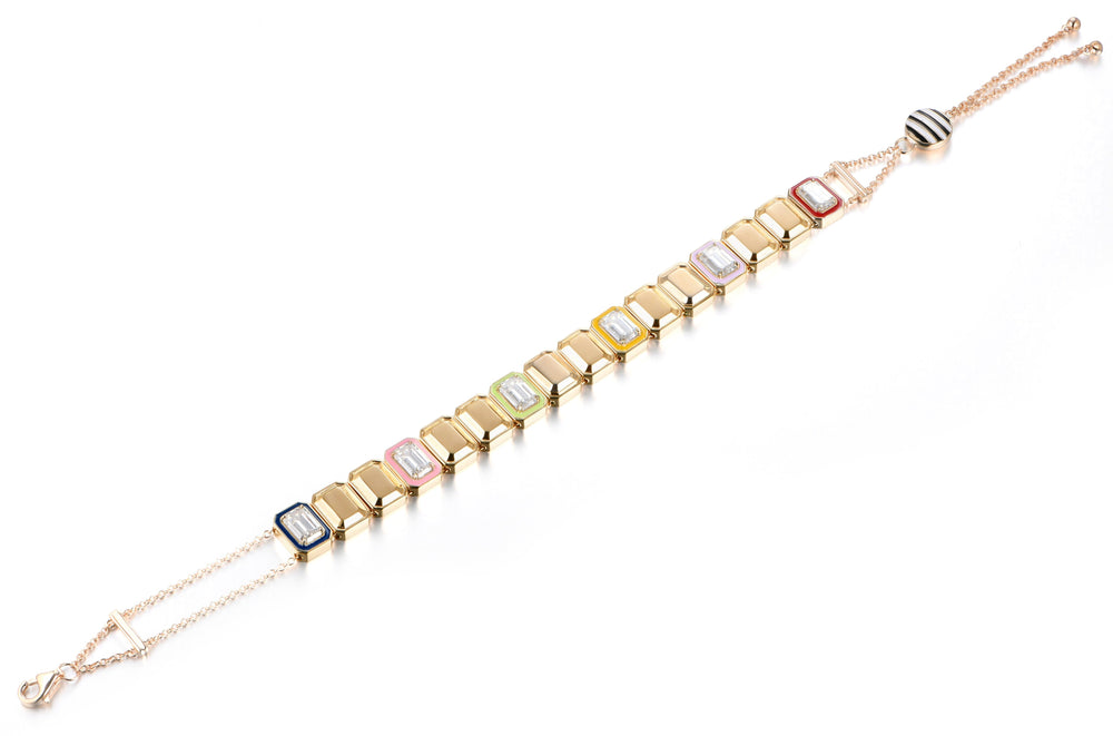 Color Framed Moissanite Goldstone™ Bracelet