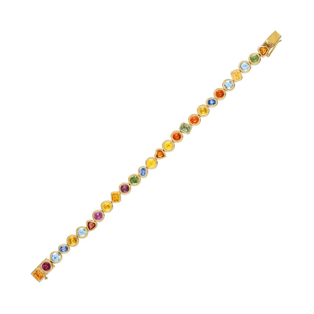 Bezel Set Multishape Multicolor Tennis Bracelet – LUISA ALEXANDER