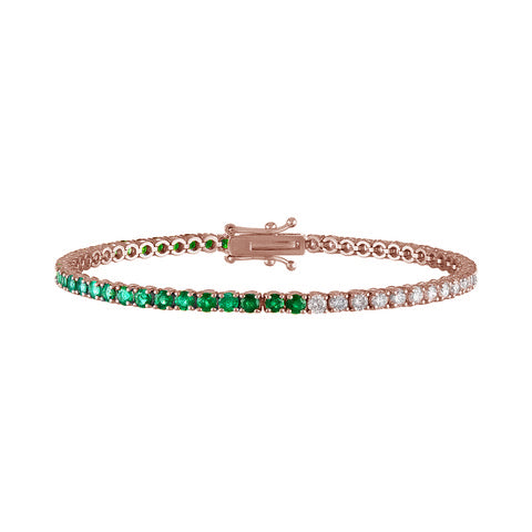 Emerald/Diamond Tennis Bracelet