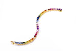 Multicolor and Diamond Tennis Bracelet