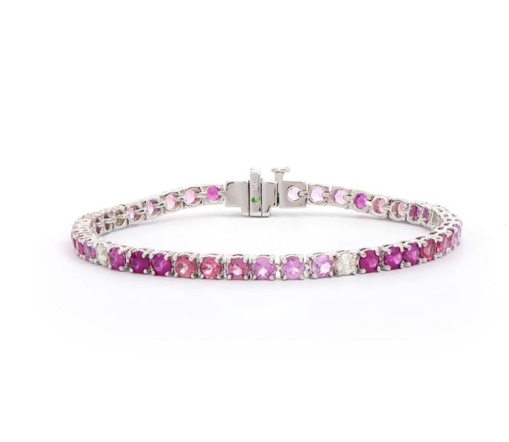 Rocksbox: Pink Ombre Tennis Bracelet by Sophie Harper