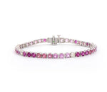 Ombré Pink Sapphire Tennis Bracelet