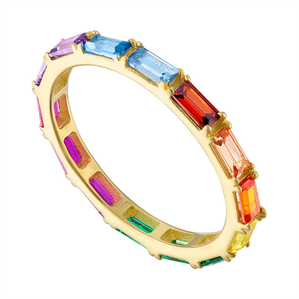 Multicolor Baguettes Ring