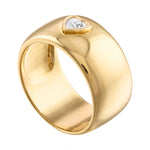 Diamond Heart Bezel Gold Ring BF SAMPLE