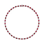 Ruby and Diamond Tennis Necklace